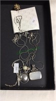 3 marked 925 sterling chains and pendants, & 925