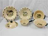 6 piece Metlox Poppy Trail  Serving Set