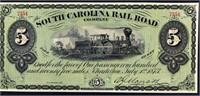 1873 South Carolina Rail Road Ticket