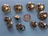 VTG Military silver color buttons
