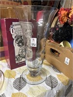 Large Tiffin Glass Crystal Vase