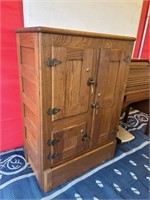 Vintage Icebox Cabinet Oak