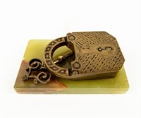 Brass Padlock Match Safe / Matchstick Holder