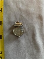 Small Stone and Sterling Pendant