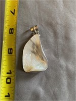 Natural Abalone and Sterling Pendant