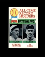 1979 Topps #414 Hornsby/Cobb EX-MT to NRMT+