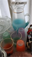 MidCentury Frosted Ombre' Lemonade Pitcher, Tumble