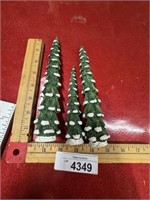 resin Christmas tree figurines