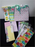 New gift bags, magnetic sticky notes, and tissue