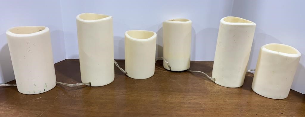 Electric Pillar Candles 8in, 7in & 6in