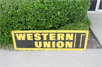 Western Union Metal Sign - 18" X 60"