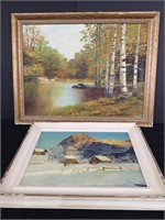 Two signed oil on board framed pictures