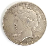 1934-S Peace Silver Dollars