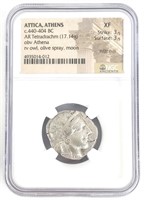 NGC Attica Athens 440-404 BC Ancient Coin XF