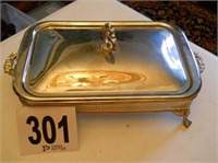 Silver Server with Glass Dish