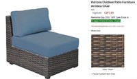 E7040 Outdoor Patio Furniture Armless ChairWicker