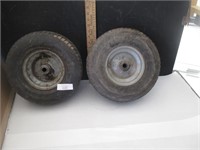 2- 13x5x6 tires (hold air)