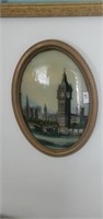 Antique reverse painting on glass Westminster