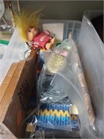 Box Lot of Misc. - Troll, Watch Parts, Lids and