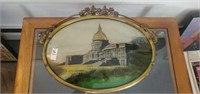 Antique Reverse painting on glass Washington DC