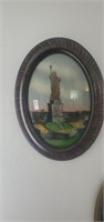 Statue of Liberty antique reverse painting on