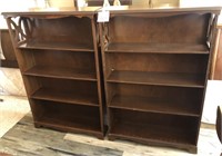 2 matching book cases,
