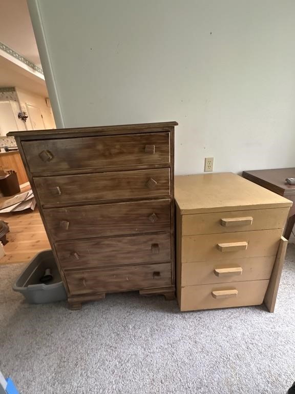 2 solid wood dressers