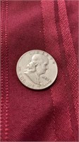 1954 FRANKLIN SILVER HALF DOLLAR