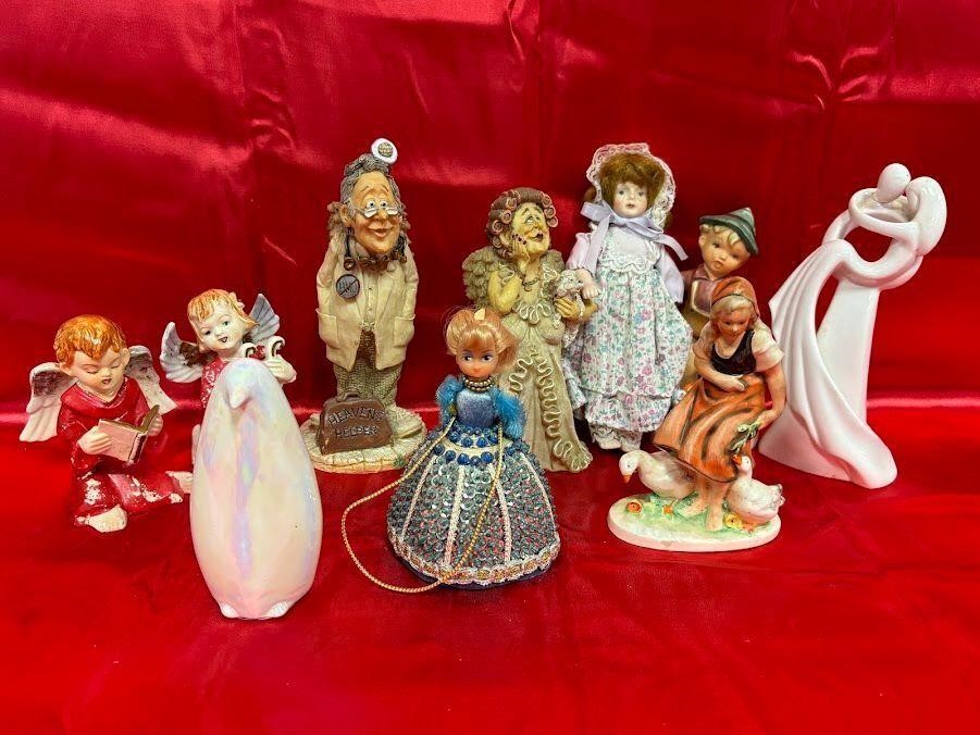 Misc Ceramic figurine box lot