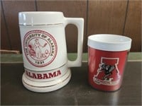 2 vintage Alabama university mugs