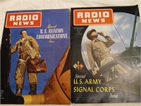 2 Radio News WWII Magazines Nov 1942, June 1943