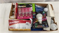 Box of Miscellaneous Lightbulbs