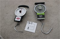 Two scales for weighing bags