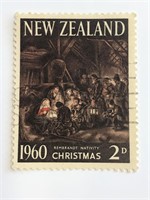 1960 New Zealand Rembrandt Christmas Stamp