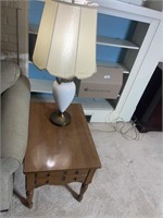 Mersman End Table with Drawer, Lamp