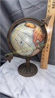 World globe on cast iron stand