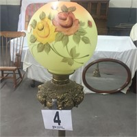 Very Ornate Brass Hand Painted Floor Lamp (Approx