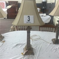 Ornate Lamp with Shade - Approx 34" Tall (Matches