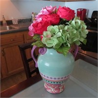 Vase With Faux Flowers