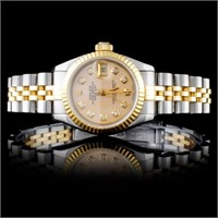 Rolex DateJust Ladies Diamond Wristwatch