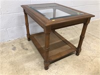 Modern Glass Top End Table