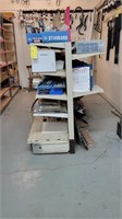 8' Of Double Sided Metal Store Shelving
