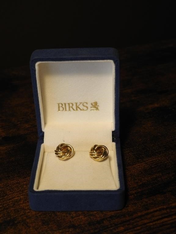 14K Gold Birks Earrings