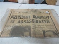 Kennedy Assasination Indianapolis Star Newspaper