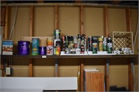 Lot Of Paint, Stain,/solvents, Etc.