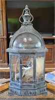 Black & Metal Lantern w/Natural Decor Inside