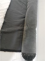 Upholstery material, grey ribbed