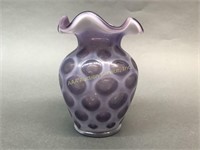 Fenton Purple Opalescent Glass Vase