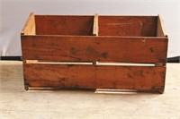 Vintage Wood Orange Fruit Crate - 12"h x 26"l x 12