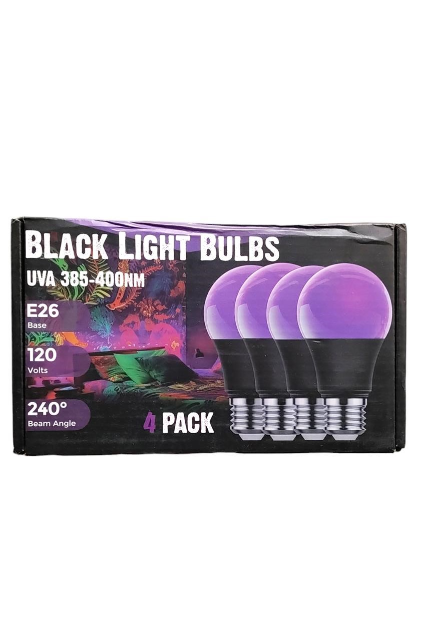 4 Pack LED BlackLight Bulb E26 LED